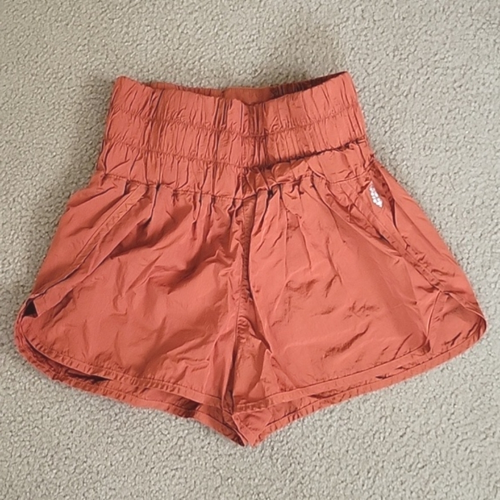 Free People Movement Orange The Way Home Shorts - Size Medium